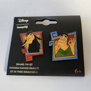 Loungefly Disney Emperors New Groove Pin Set Kuzco & Pacha 2 Enamel Pins New